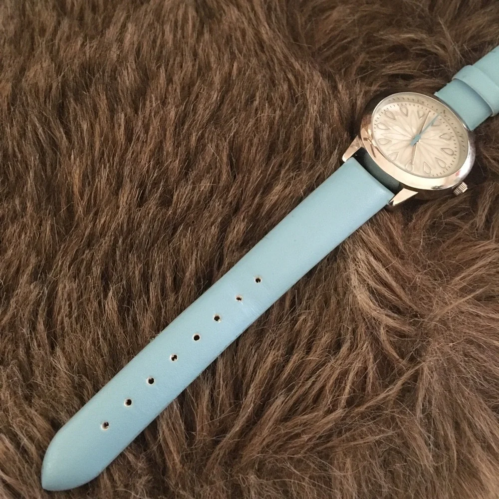 Ladies MSPCI blue faux leather band watch